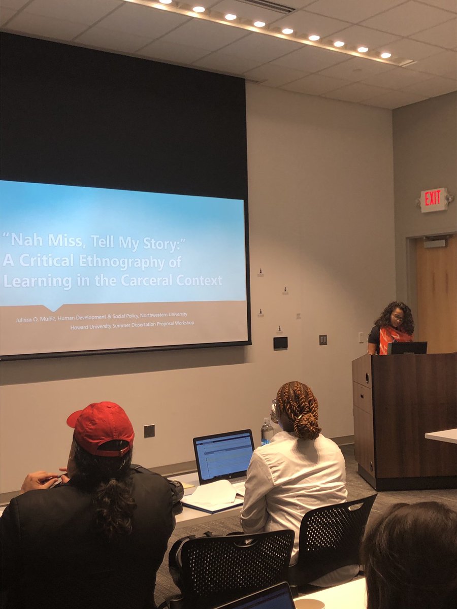 JulissaMuniz13's tweet photo. Thank you Dr @DavidJPate for capturing this moment! Thank you Howard Center for Race and Wealth for the opportunity to learn and grow in community. One step closer to this dissertation proposal defense! #JustTrynaGraduate #PhDChat #FirstGen #SESP #Northwestern https://t.co/UjaVFrbUBr