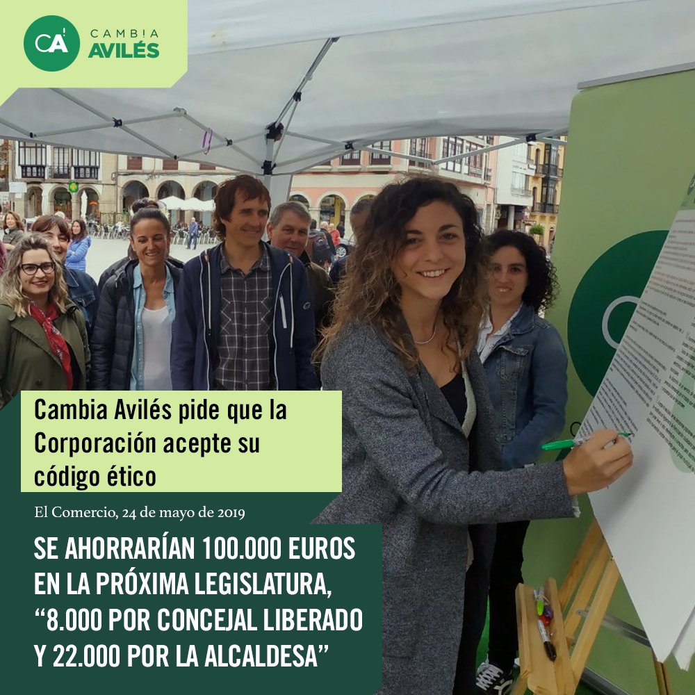 El Consistorio se ahorraría 100.000€ en la próxima legislatura. #CambiaAviles #Futuro #26M #TaniaAlcaldesa
