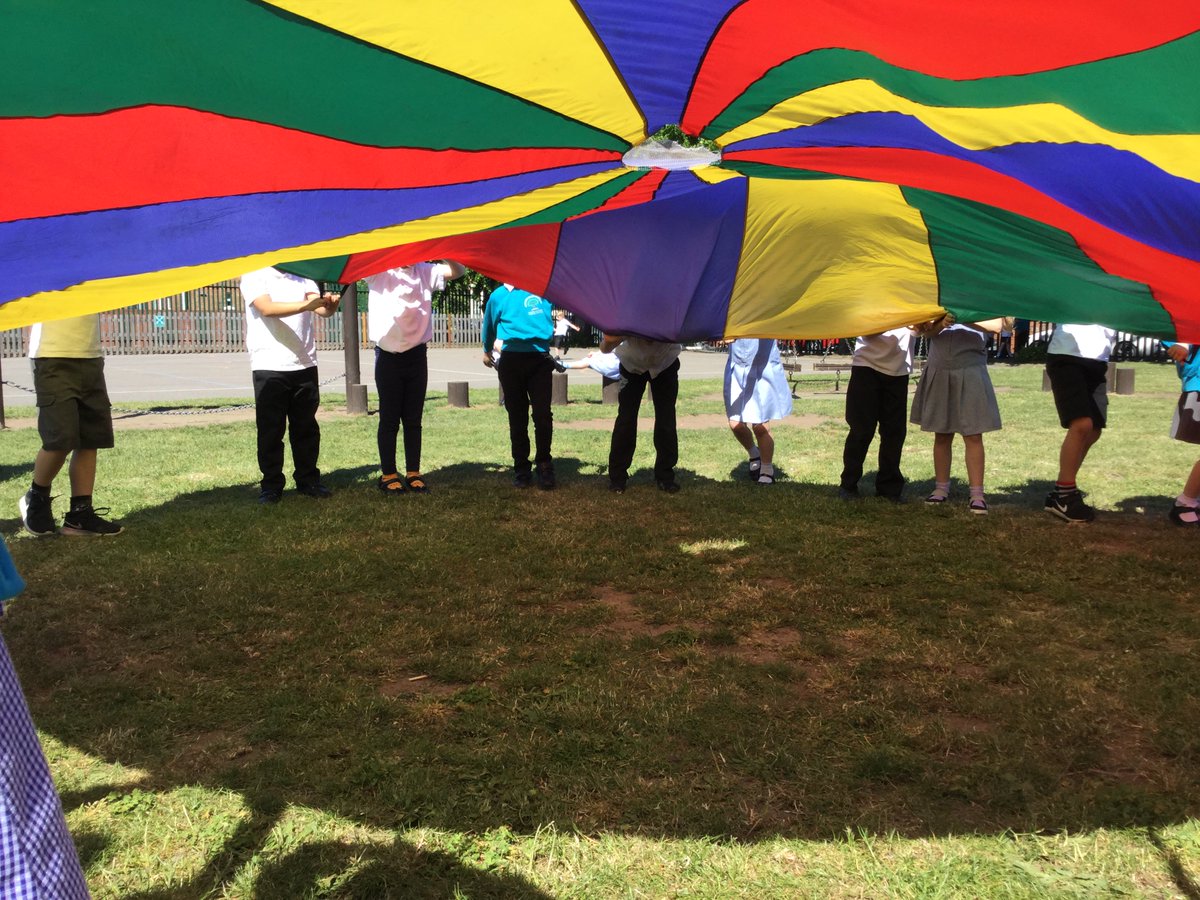 MercersWood's tweet photo. Brilliant parachute games #PostSats https://t.co/qjKOVzARaK