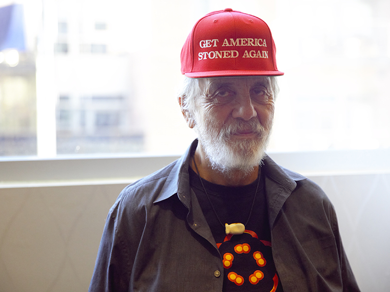 Happy 81st Birthday, Tommy Chong.  Rockin\ the GASA hat. 