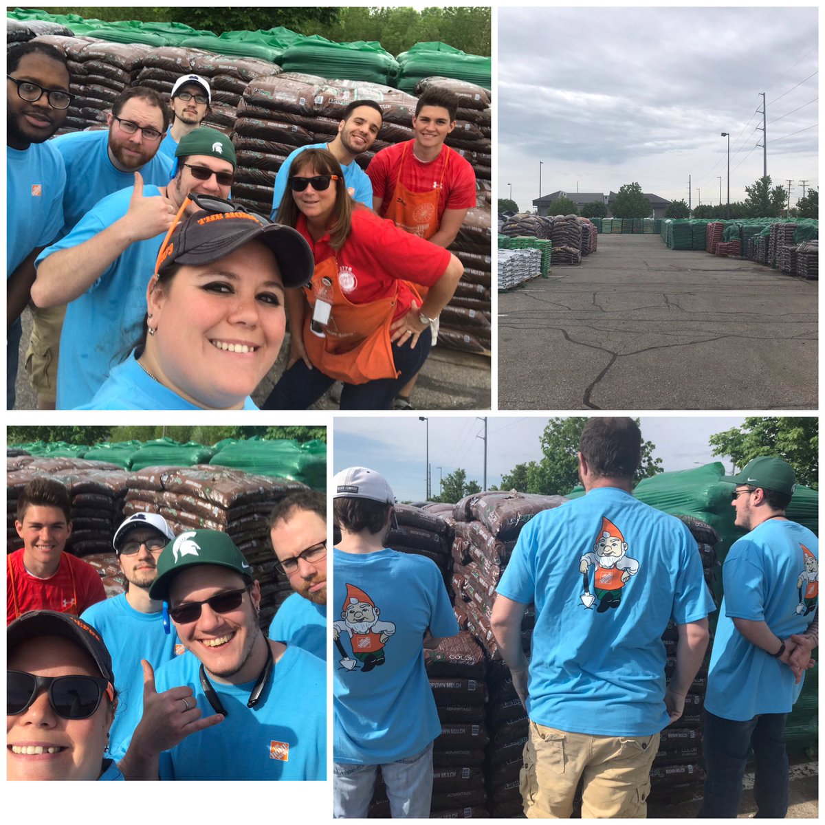 JamieLSyroid's tweet image. Store 2776 Mulch Corral is officially open for business. The garden gnomes are rocking it out today! Out here rollin with my gnomies. @KristinMBowden1 @Jvmvp35Diane @jen113014 @DepotMacomb @BobanTemelkosk1 @KleistLiz