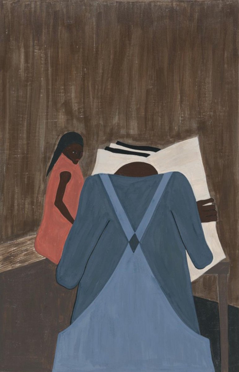 "The Black press urged the people to leave the South."#34, Great Migration Series, 1941Jacob LawrenceMOMA