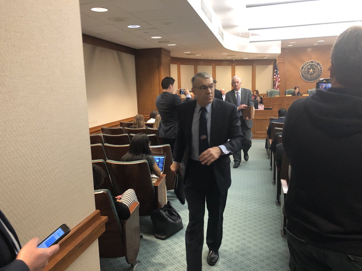 BrianCollister's tweet photo. After being raked over the coals @TxDPS chief Steve McGraw leaves hearing where he defended not releasing Bland cell video during civil lawsuit https://t.co/32nVViTtP1