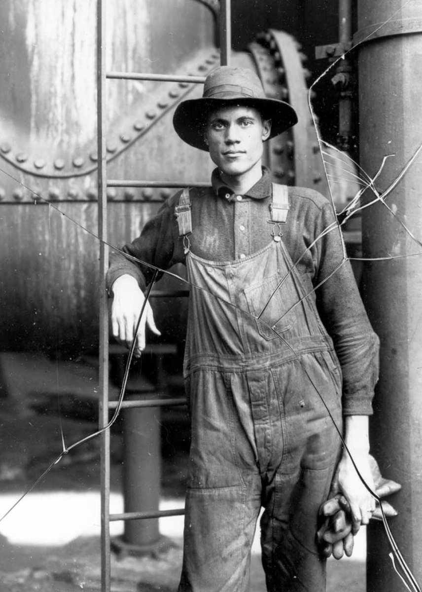 Walter Black, one of the first African Americans to be promoted to foreman in the prominent Youngstown, Ohio steel industry. This photograph was taken in 1920, shortly after he resuscitated a coworker rendered unconscious by the poisonous gas emanating from the blast furnace.