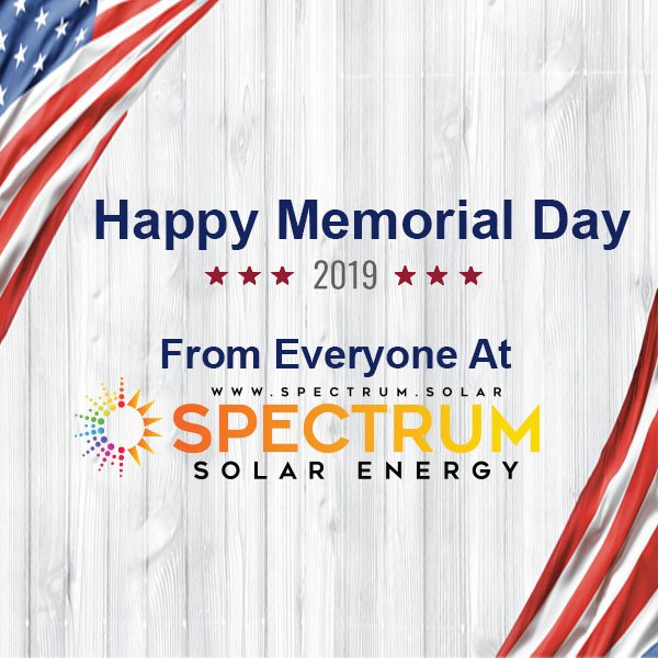 SolarBySpectrum's tweet image. Happy Memorial Day! May your holiday be filled with happiness and peace as we celebrate the sacrifice so many have given so we can be free.