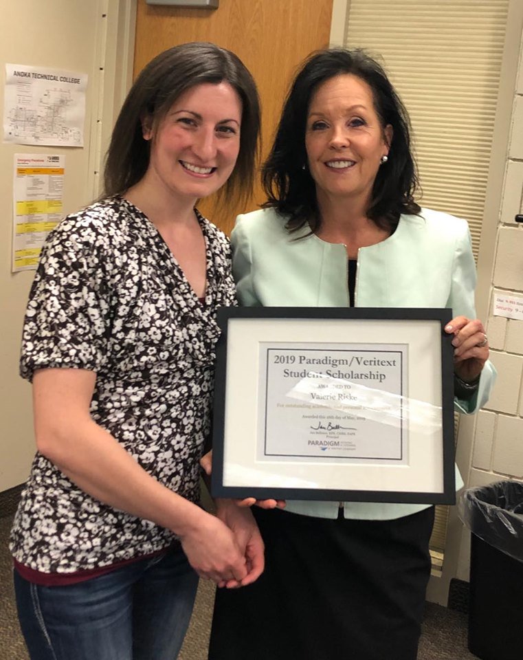 Congratulations to our 2019 Paradigm/Veritext Student Scholarship recipients, Davis Wille and Valerie Riske of <a href="/AnokaTech/">AnokaTech</a>! bit.ly/2HA2qCs #courtreportingschool #scholars