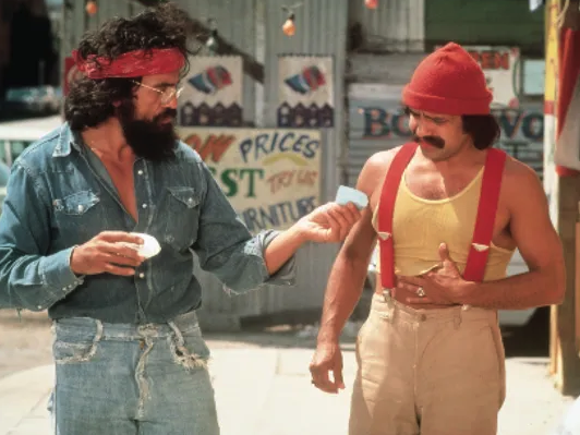 Name a more iconic duo. Happy Birthday, Tommy Chong! 