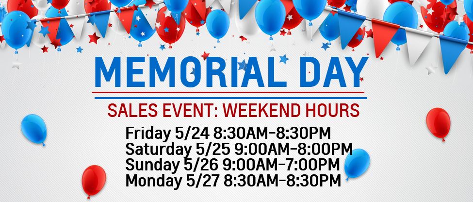 fillmore_chevy's tweet photo. Memorial Day weekend is finally here! Here are our sales event hours for this weekend only. #WMLMorrisChevrolet #FillmoreChevrolet #SummerSavings #MemorialDaySale #MemorialDayWeekend #FillmoreCars #VenturaDealerships #VenturaCountyChevrolet https://t.co/dDbmoprk2D