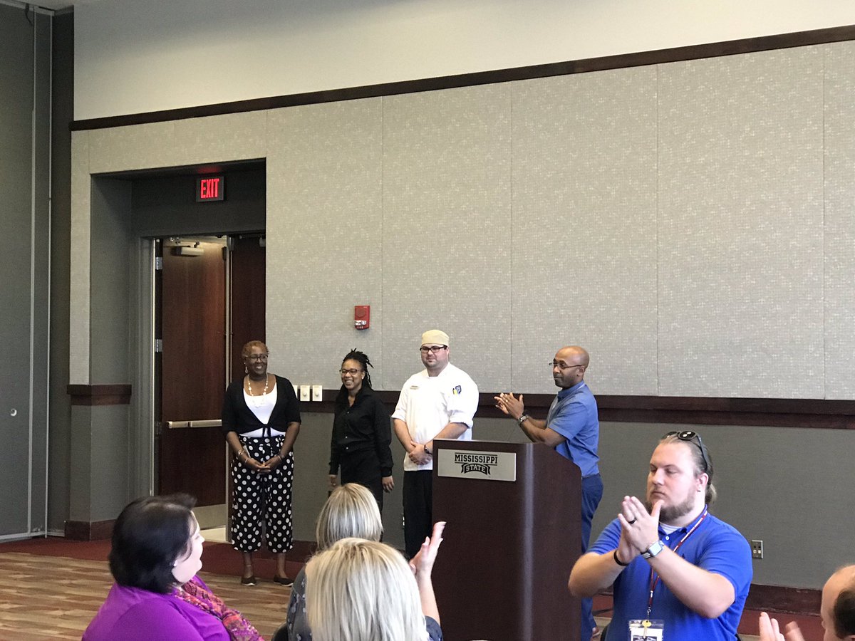 DrReginaHyatt's tweet photo. A big THANK YOU to our @msstatedining partners for your support of the @SACSA_NASPA_MMI this week! Excellent food &amp; exceptional service, we thank you! Special shout out to Annie &amp; the catering team! https://t.co/kpZtUyOF6R