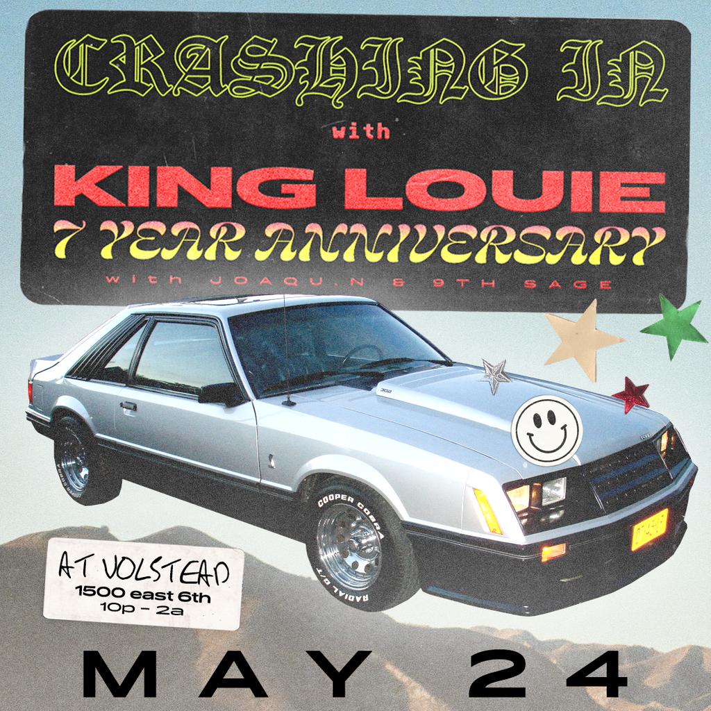 Crashing In with King Louie - 7th Anniversary - TONIGHT at The Volstead! 10pm, No Cover!
•
Happy Hour from 6-8pm Daily.
.
.
.
.
#atxdjs #atxdj #kinglouie #crashingin #crashinginwithkinglouie #happyhour #nocover #thevolstead #volsteadlounge