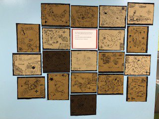GlobalArtsPlus's tweet photo. 3rd Graders earned mapping skills while studying Ancient Egypt. They then used their mapping skills to map their own worlds using TODALS (Title, Orientation, Date, Author, Legend, and Scale) @BryanEBass @sppsthecenter https://t.co/C4mrRDCXQr
