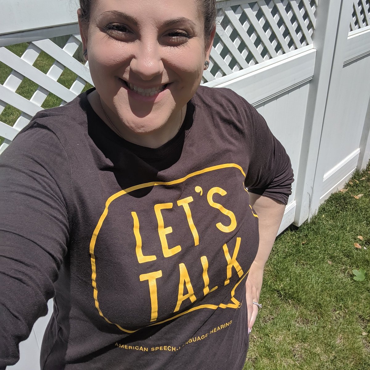 IslndWideSpeech's tweet photo. It's a beautiful day for speechie swag as we enter the last week of #BHSM2019 @ASHAWeb #letstalk https://t.co/8lIh8vPktV