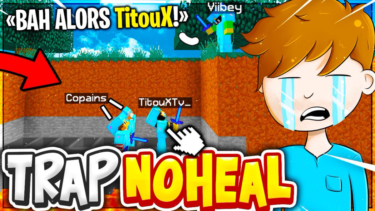 TitouXTv's tweet photo. 🔔Nouvelle vidéo les amis =)

➡️ Je MULTI un Joueur en 3v1 mais il me TRAP No-Heal avec un CHAUDRON dans son Ap. @Chocolia_MC 
🔗https://t.co/XlEfCI7CDc https://t.co/dqSCcsViV1