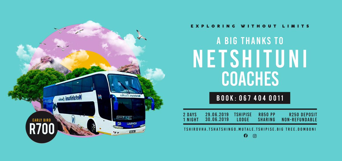 Mdikhence's tweet photo. 29 - 30 June last weekend
The Explorerโs getaway. A hike, a tour exhibiting the natural beauty of Venda and itโs people and spend a night under the Venda sky... Book now!!!
#Azwibali #ExploringWithoutLimits #theweekendgetaway
@golimpopo @ms_tourist @ilovevenda @MpHoTaNt16 https://t.co/3axUfYFEo2