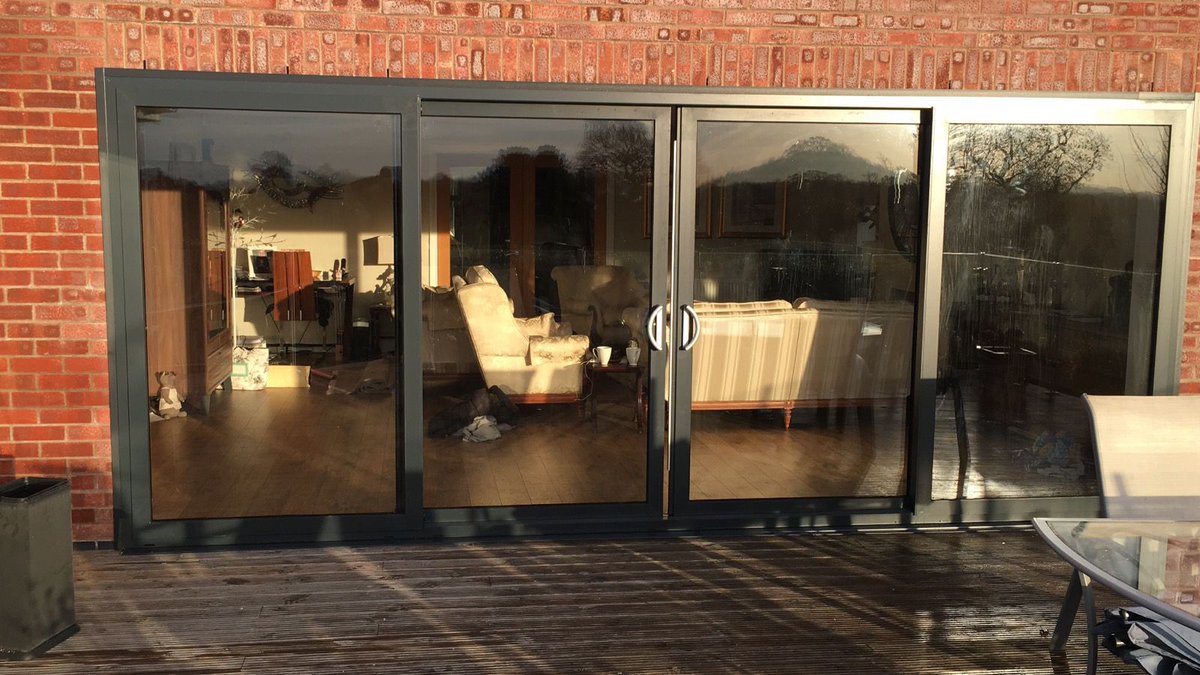 This customer’s outdoor living space got rejuvenated with this amazing 4 pane patio door - if you’d like something similar then get in touch with us now! #MadeInLeicester #Leicestershire