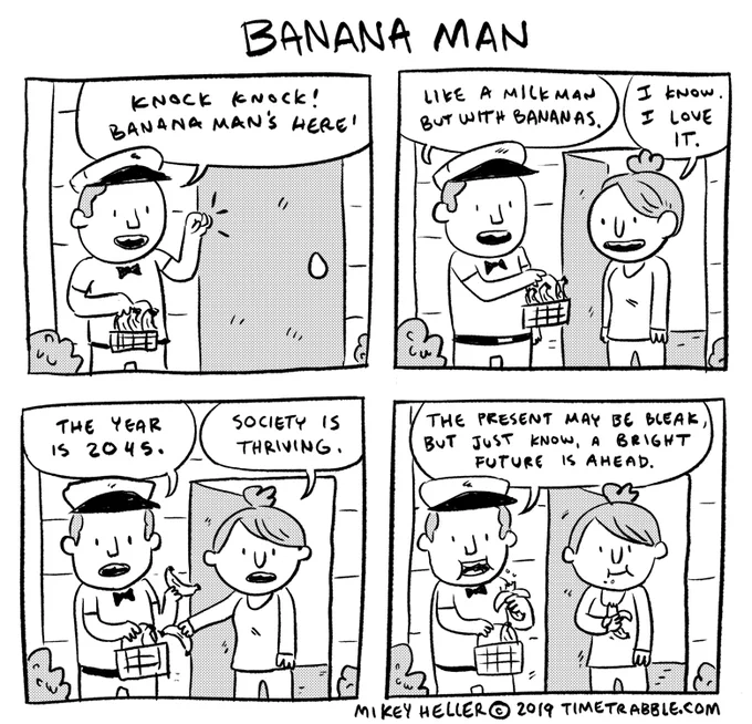 i drew a comic about a banana man 