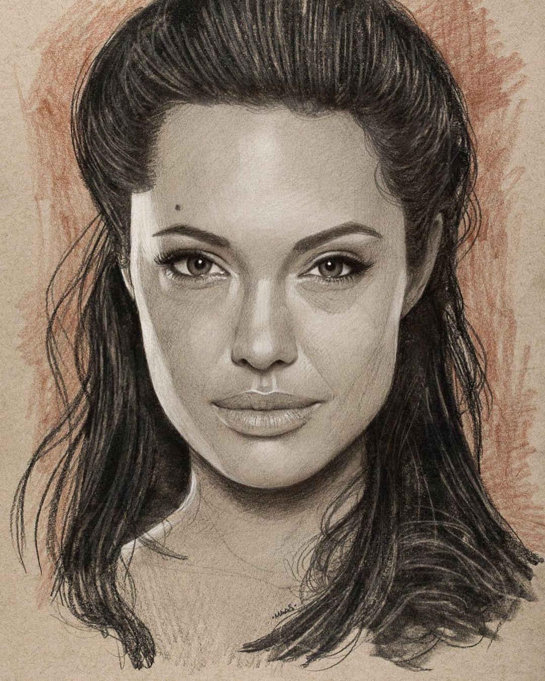 Angelina Jolie Drawing by Elisa Matarrese  Fine Art America