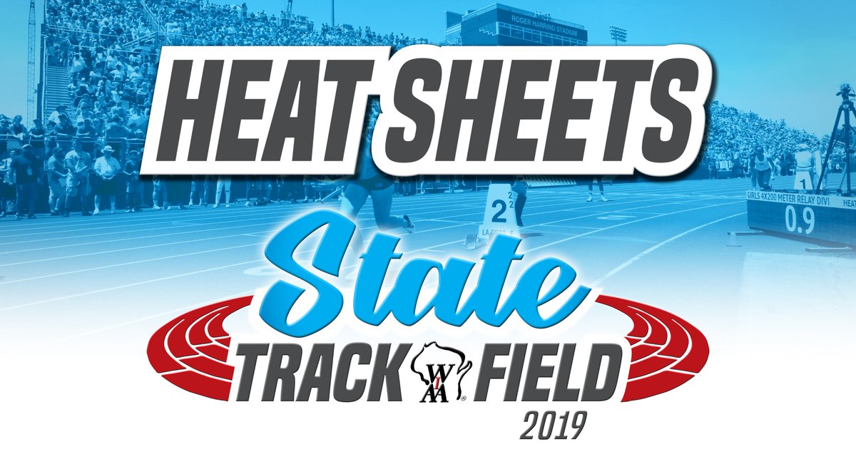 Heat sheets for the 2019 WIAA State Track &amp; Field Meet are ready! Good luck next weekend, athletes! 🏃‍♀️🏃‍♂️ #wiaatrack

HEAT SHEETS » wiaawi.org/Sports/Spring/…