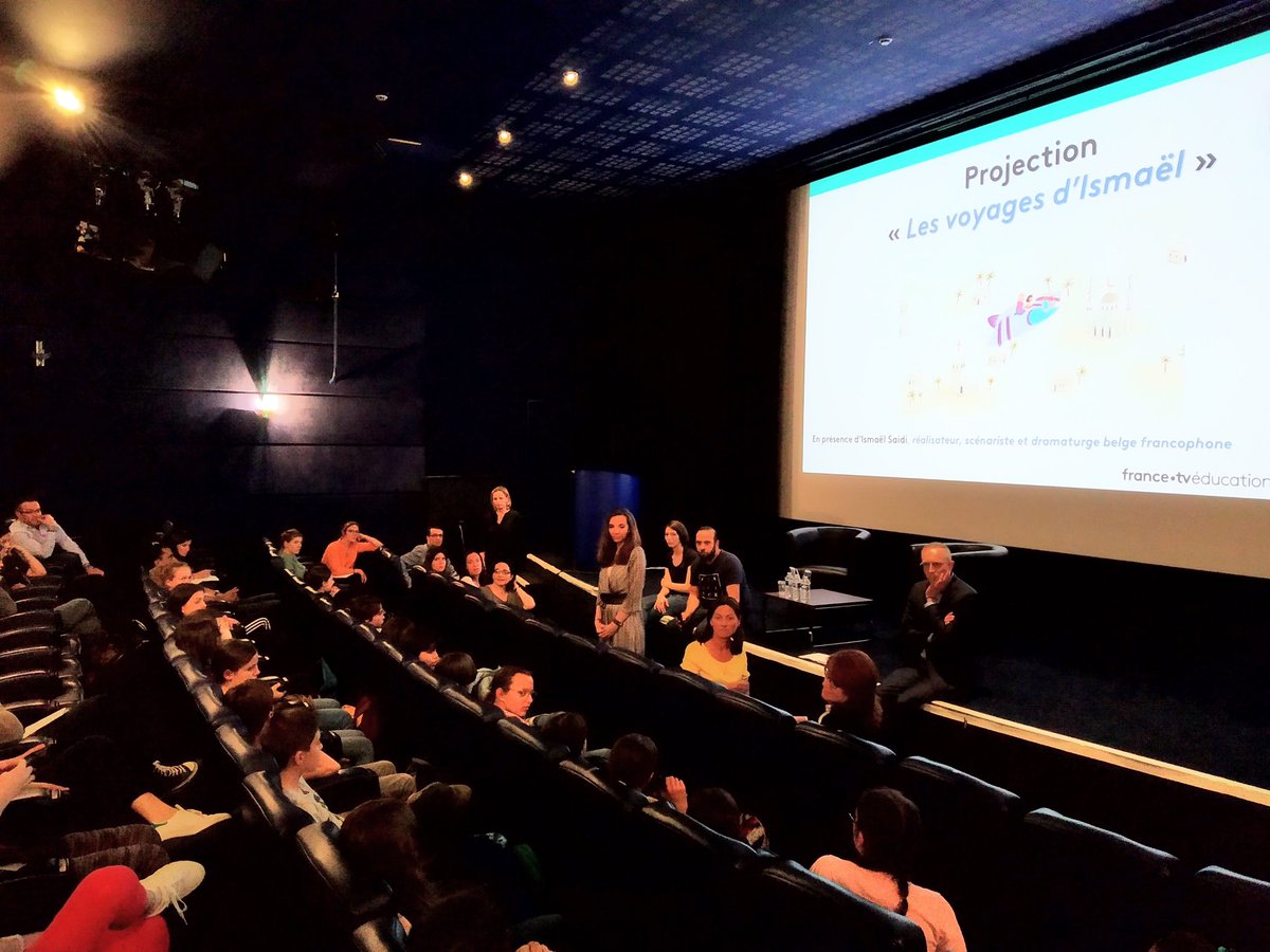 MurielDomenach's tweet photo. Rencontre inhabituelle à @Francetele  avec collégiens, éducateurs, islamologues, militants de la fraternité et contre l’antisémitisme... à la projection de travail du pilote d’une série d’animation d’@ismaelsaidi « les voyages d’Ismaël » sur le « Coran et les Juifs ». A suivre... https://t.co/lpZlkhfxUF