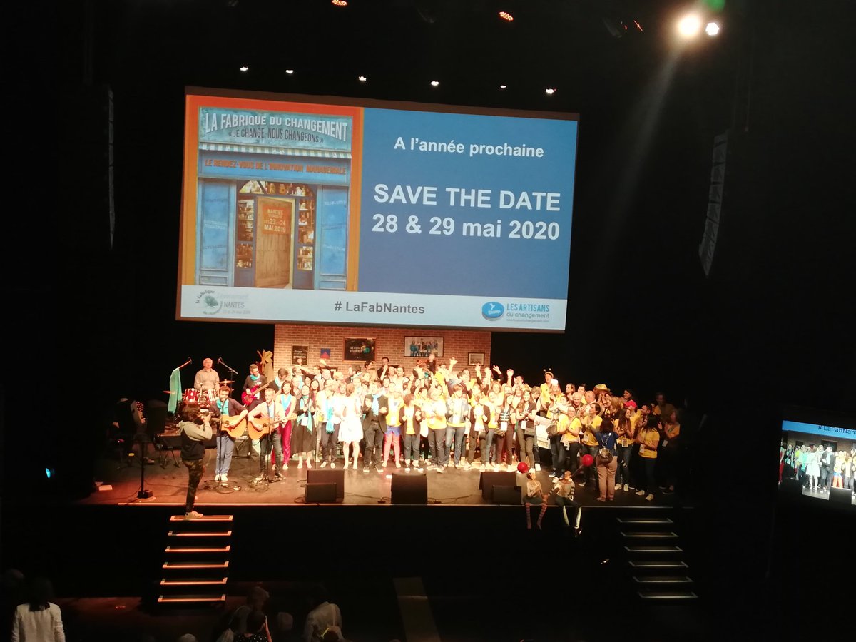 LFDChangement's tweet photo. [MERCI] 🙏 à tous pour votre participation bienveillante, votre curiosité, votre pas de côté, vos sourires à #LaFabNantes 😊

📅 RDV les 28 &amp; 29 mai 2020 à #Nantes pour aller encore plus loin 🚀 https://t.co/G5RKq54NNx