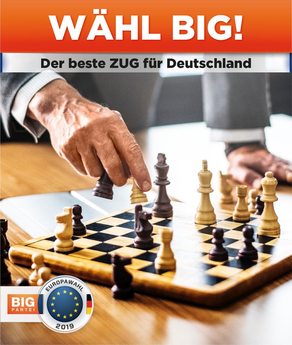 BIG_Partei_DE's tweet photo. Am 26.05 bist DU am ZUG! Wähl BIG! 

#BIGforJustice #germany #Europa #Europawahlen #Europawahl #Europawahl2019 #EUWahl2019 #wählen #wählengehen https://t.co/e9jOn5nqE3