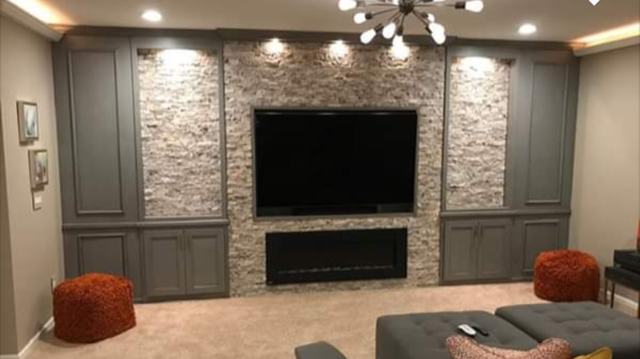 This lower level went from dark and dated to modern and bright. Now this fun family has a brand new space to enjoy!!  <a href="/JaeckleDist/">Jaeckle Distributors</a> @PremierTileCorp