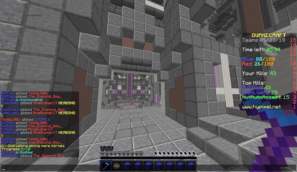 RufflezHypixel's tweet photo. Yesterday something unbelievable happened! ๐ฒ I got a godlike on Reactor just playing! ๐ Those of you who know my playstyle can understand that this is close to a miracle since dying is what I do best! ๐ @HypixelNetwork #ILoveQuake #recklesslyamazing https://t.co/lUTvmcJWxR
