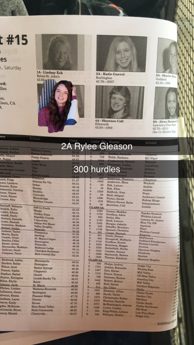 HoneyBadger155's tweet photo. When @RyleeGleason isnβt put in the state track program for her OUTSTANDING record in the 300 hurdles in 2018, you make it happen! #300hurdles #3timestatechamp #RyleeFreakingRocks @KSHSAA https://t.co/jnystFrXnm