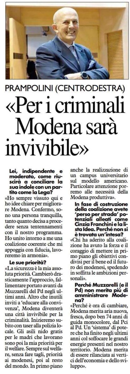 StefanoPrampol1's tweet photo. #Modena Mentre Muzzarelli e tutto il suo PD hanno lo sguardo rivolto al passato, io sono già nel futuro.
Sono pronto, fidatevi di me! 💪🏻
#elezioni #26maggio
#prampolinisindaco
#sicambia
#siamopronti
#fidatevidime https://t.co/HVAVfJLvS8