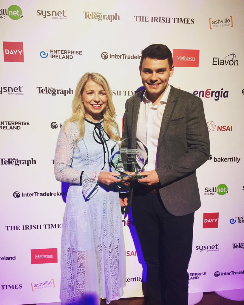 Honoured to have won the Family Business CSR Award at the <a href="/FamBizAwards/">Family Business Awards</a> in Dublin 🎉🏆🎗To say we are over the moon is an understatement!! #familybusiness #CSR #corporatesocialresponsibility @KerrieGass <a href="/IMDA2017/">the IMDA</a> <a href="/mairead_mackle/">Mairead Mackle</a>