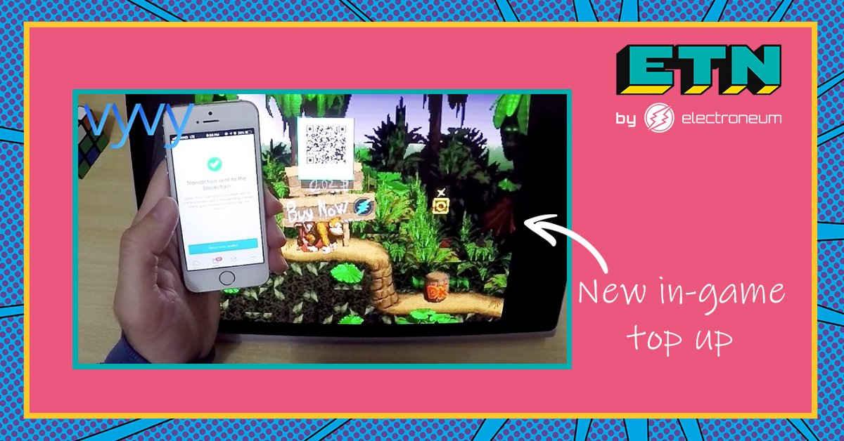 Great use of ETN instant payment! In-game top up with #crypto.
 
Watch the video here👇
 bit.ly/2MgCksO
 
#Electroneum #ETN #ETNEverywhere