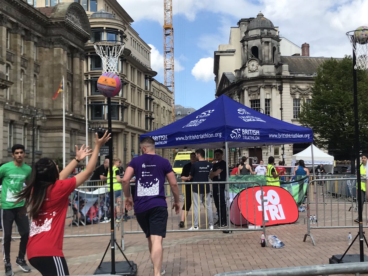 LouiseWyman's tweet photo. Shooting hoops in #BrumSun warming things up for #CommonwealthGames2022 https://t.co/pBDdUIwbQe