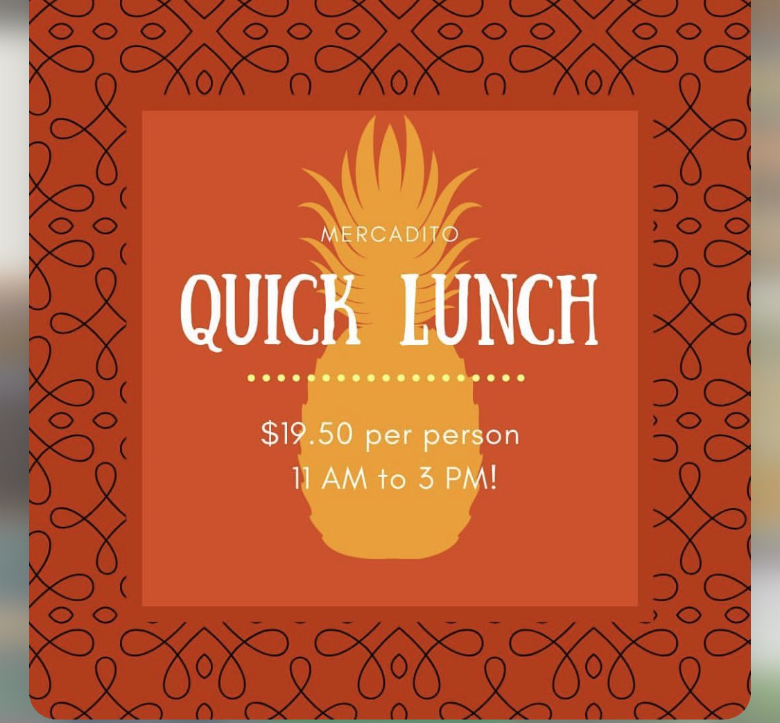 Lunch break! Under a time crunch? Try our Quick Lunch.  Includes salad or sopa, torta or tacos, and a refreshment. #Chicago #FridayFeeling