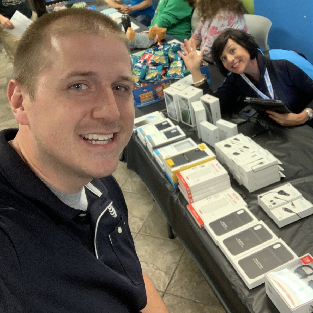 Shawn and Renee representing for #TheLand @ The Boardman Call Center!  #WinLocal <a href="/sean_nork/">Sean Nork</a>