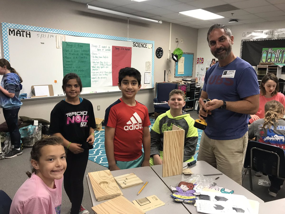 IAClayton01's tweet photo. Birdhouse construction. Underway at WHE!! Grateful for all the support from the community. Nothing like applying measuring and angles to real life situations! https://t.co/Y669JoMTaj