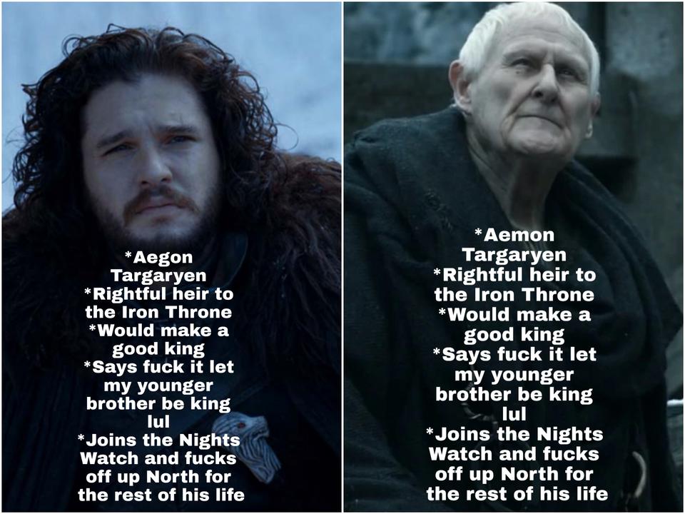 Aemon Targaryen Jon Snow Solo Para Adultos En Guinea Ecuatorial