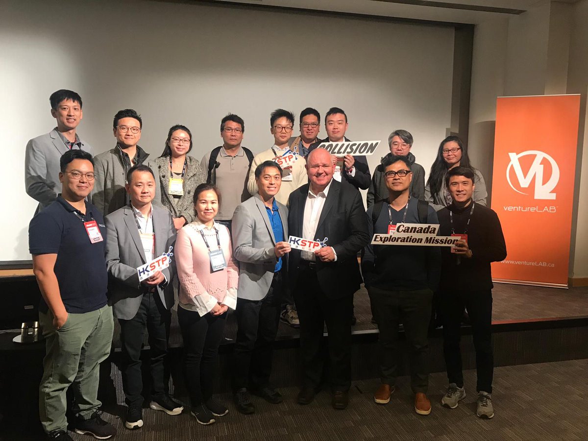 HKSciencePark's tweet photo. Having a fantastic time on the Markham tour. Amazing hospitality from Melissa Chee and her team at #ventureLABca. Wowed by Mayor Scarpitti again. Please come to @HKSciencePark so we can return the favour! #innovationMkm #techontour #collisionconf https://t.co/1ptluxKlZ5