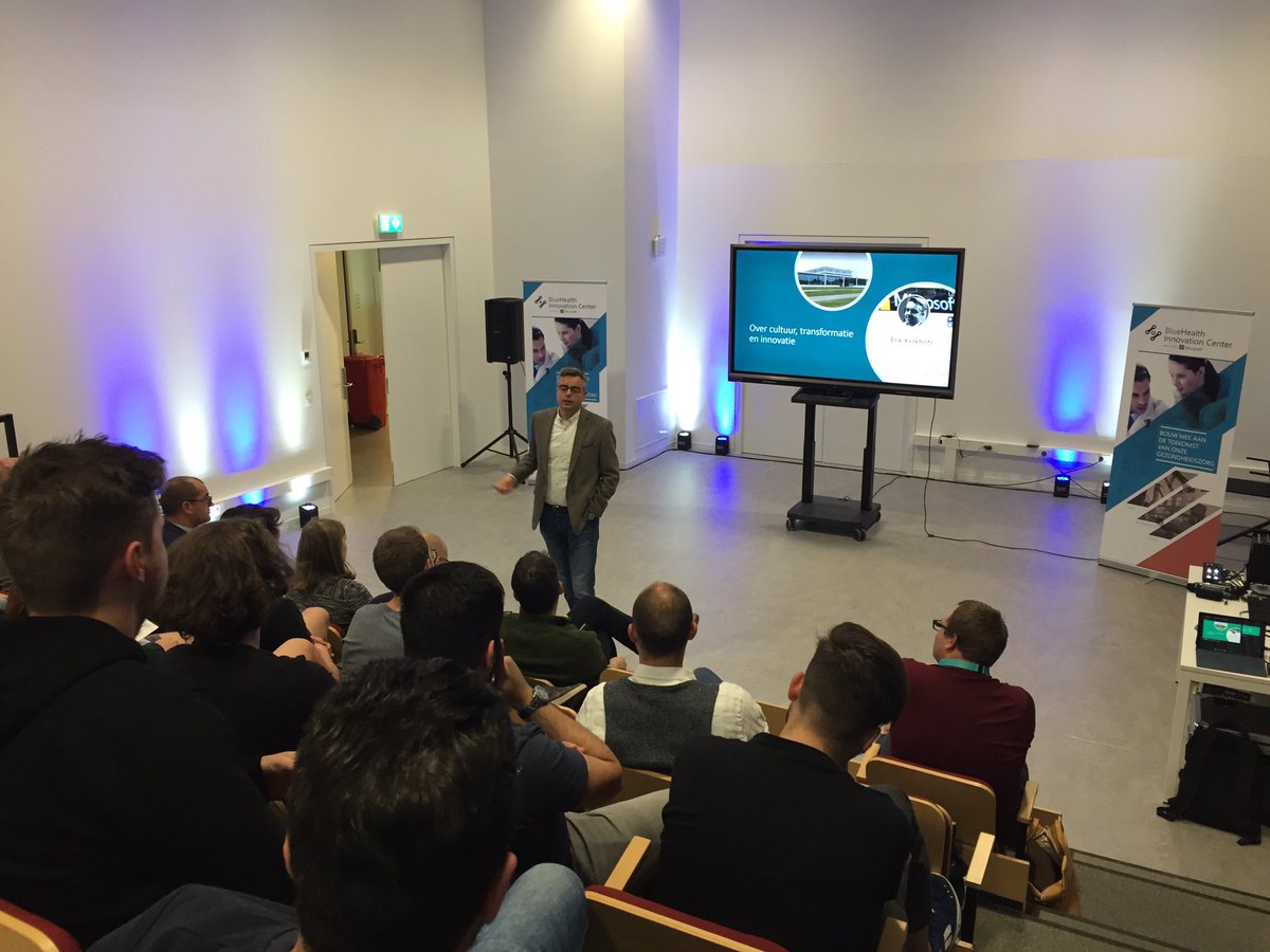 bhiccare's tweet image. Keynote van @erikkerkhofs @Microsoftbe over transformatie en innovatie. Inspiratie tijdens #Hackathon #Hackfestival @T2campus