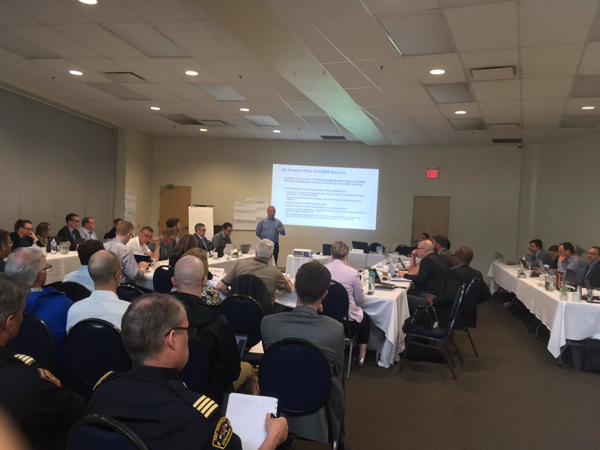 MRSP Taskforce engaging in robust discussions about MRSP Principles and a framework for increased collaboration for key service areas of emergency services, solid waste and stormwater #yegmetro #regionalcollaboration
