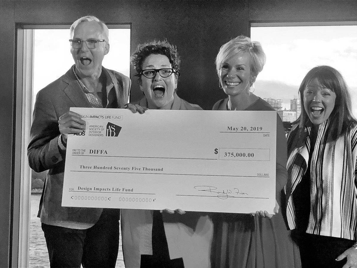 DIFFANational's tweet photo. DIFFA is thrilled to accept an amazing $375,000 donation from ASID to create the Design Impacts Lives Fund! DIFFA has workied with creatives in the design industry for over 35 years to make a positive impact, &amp; this Fund will help continue to make a #DIFFArence https://t.co/Crp9xSRJ0e
