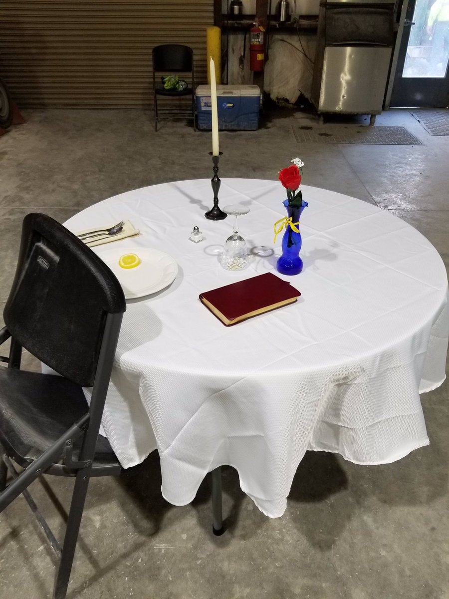 This table was set by one of our Electricians here at CEMEX Brooksville in Honor of our Fallen Veterans. Please take time to remember what Memorial Day is really about. To our Vets, Thank you for your service!