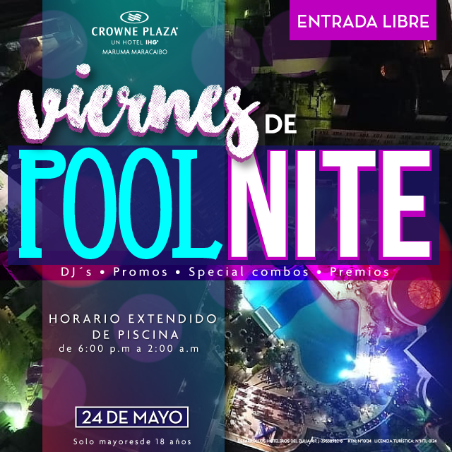 ¡Todo listo! Nos vemos H O Y #PoolNite 🔥💃🎶
.
.
Broncéate bajo la luz de la luna en la piscina más GRANDE de la ciudad #Viernes #EntradaLibre +18 🍹