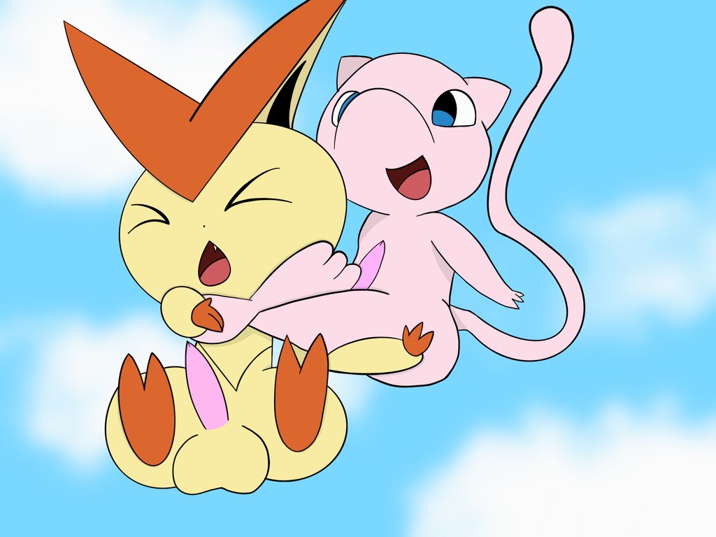 Victini v Mew Sky Match~, image size:1024x768