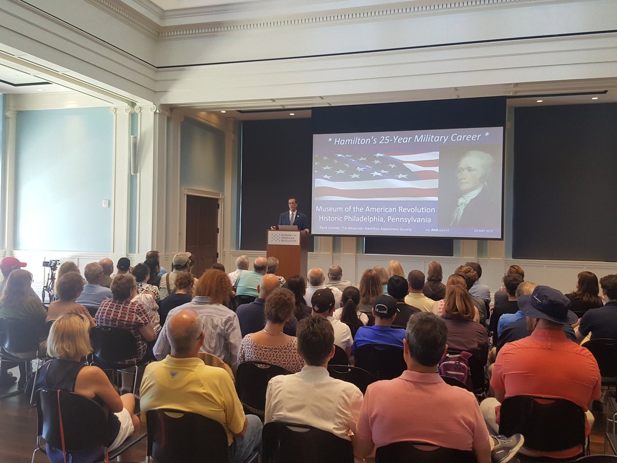 TheAHASociety's tweet image. A great turnout for &quot;Alexander Hamilton&apos;s 25 Year Military Career&quot; at the Museum of American Revolution in Philadelphia #howrevolutionary #yearofhamilton