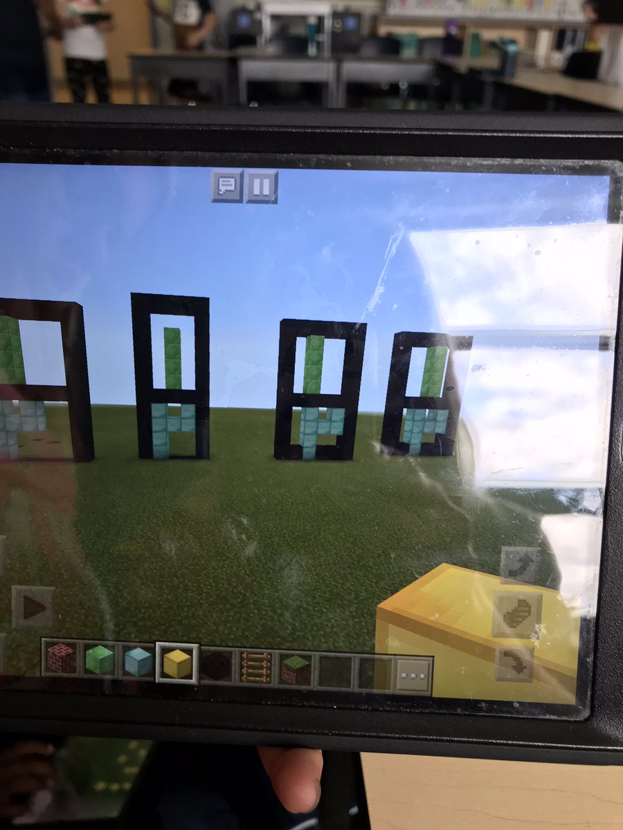 Finally...a fraction Minecraft challenge! 2C can represent halves, thirds, fourths and tenths using Minecraft. What creativity!