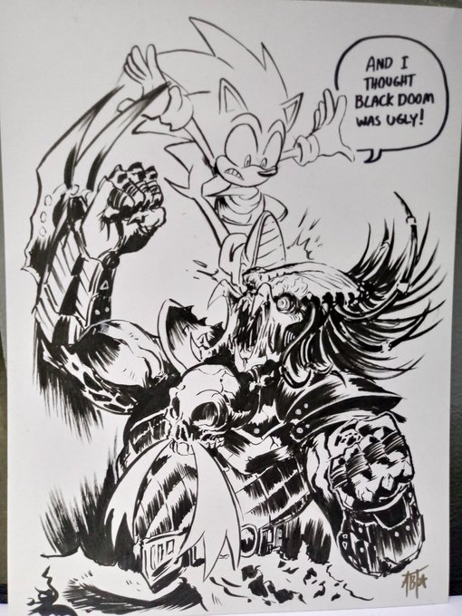 My first completed commisson for #MomoCon2019 
Hit me up for all your #SonicTheHedgehog vs #Predator
needs. 
