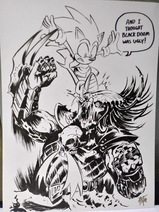 My first completed commisson for #MomoCon2019 
Hit me up for all your #SonicTheHedgehog vs #Predator
needs. 