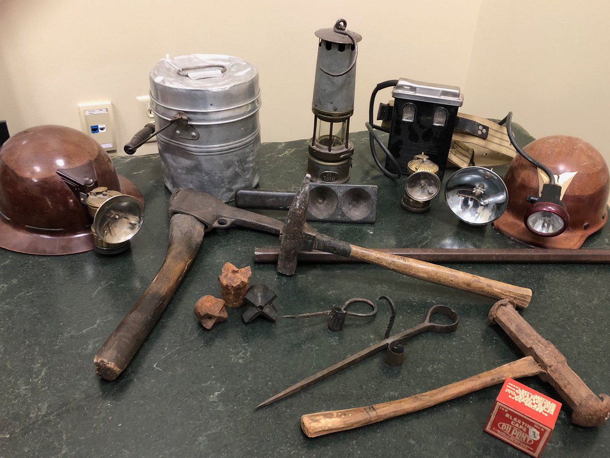 MinesMagazine's tweet photo. We visited @CSMGeoMuseum yesterday to photograph some old #mining technology that will appear in our next issue. While there were many cool objects, we could only feature a few. Any guesses on which tools we picked? Watch for our summer issue in July to find out and learn more! https://t.co/7Yo3ten4uN