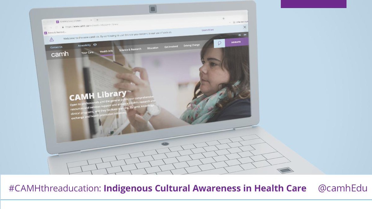 camhEdu's tweet image. 6/ Find out more about #CAMHLibrary📚 research and reference services here: bit.ly/2u1EfVV 
#referenceservices #indigenoushealth #culturallyawarehealthcare #indigenousawareness