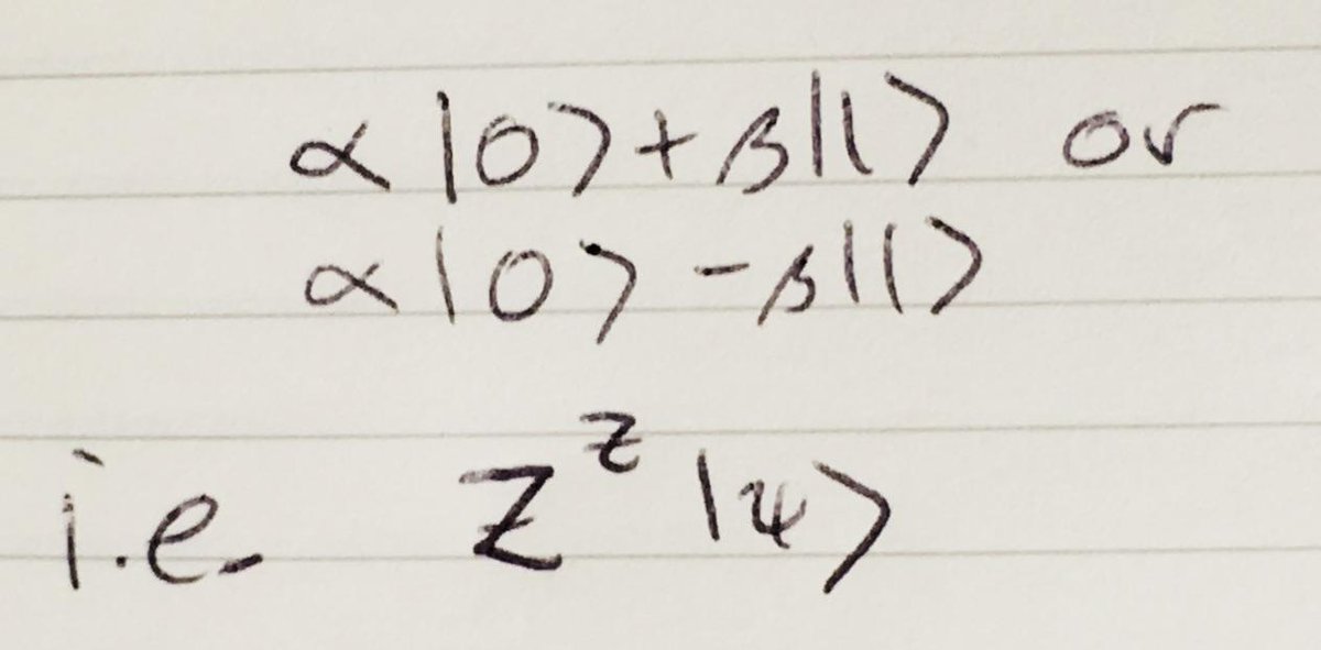 The resulting conditional states are as shown, and we can simply cancel the Z^z term: